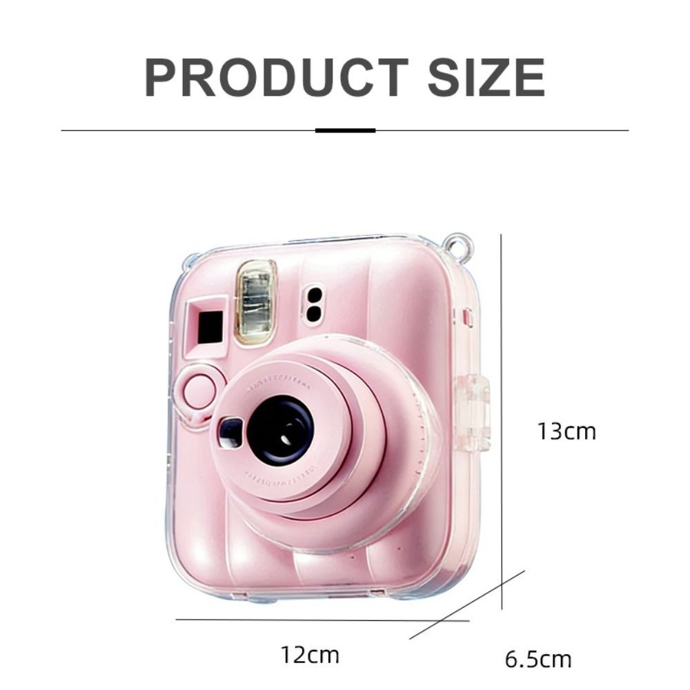 Camera tức thì STABFOAM, có nhãn dán hoạt hình Vỏ lưu trữ ảnh 3 trong 1, Hộp đựng chống sốc pha lê cho chụp ảnh Fujifilm Instax Mini 13