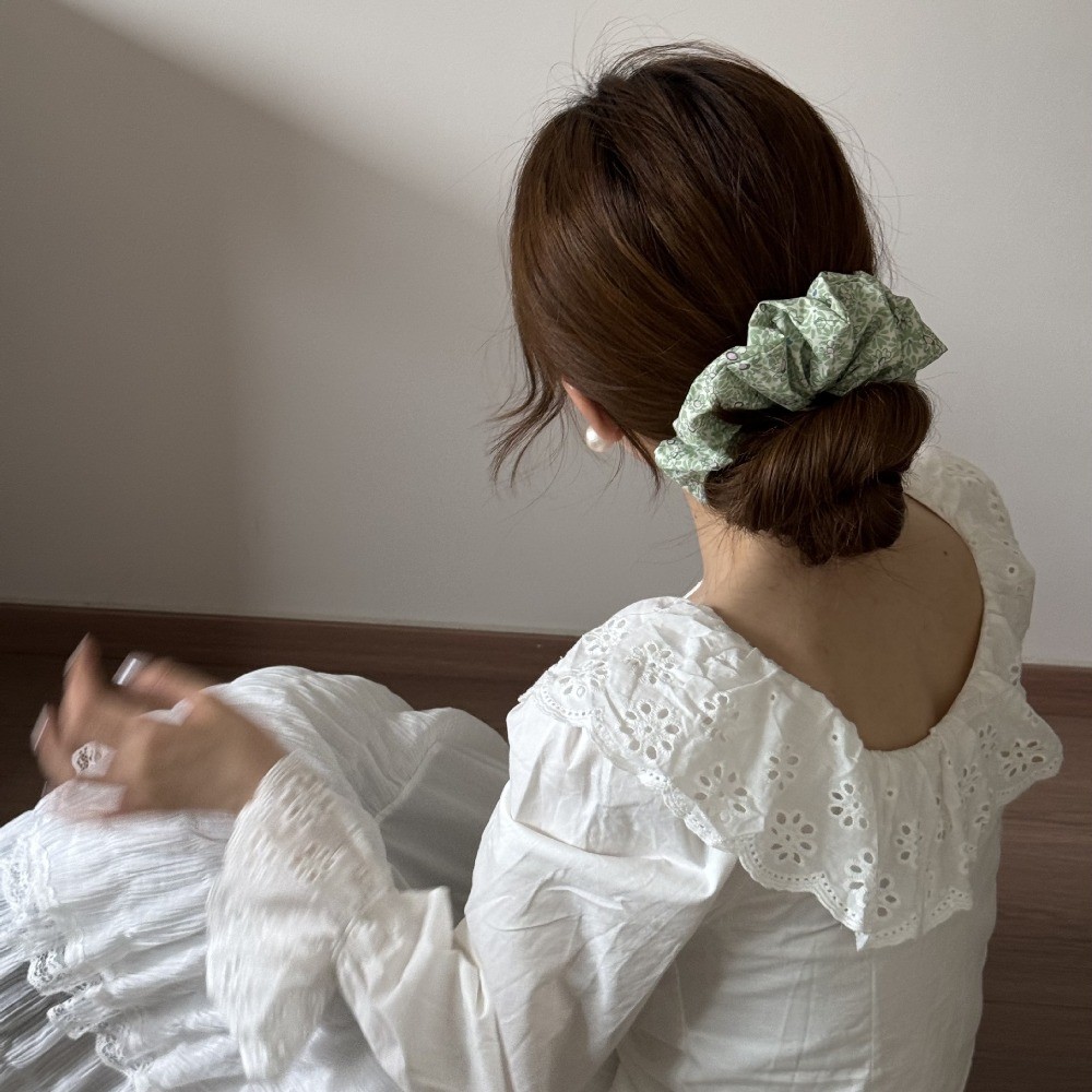 Hululu Scrunchy Kẻ Sọc Bóng Dây, Phù Hợp Đi Chơi Phong Cách Preppy