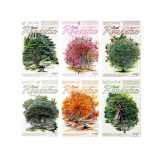 JIANWU Lãng Mạn Rừng Series Vintage Cây Phong Cảnh Chất Liệu Cắt Dán Thêu Sò PET Miếng Dán Sáng Tạo DIY Tạp Chí Văn Phòng Phẩm