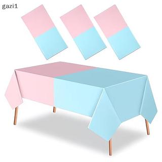 [gazi] Khăn trải bàn tiết lộ giới tính - Vỏ bàn bằng nhựa hình chữ nhật hồng & xanh, dùng để tắm cho bé, rửa tội, trang trí tiệc sinh nhật VN