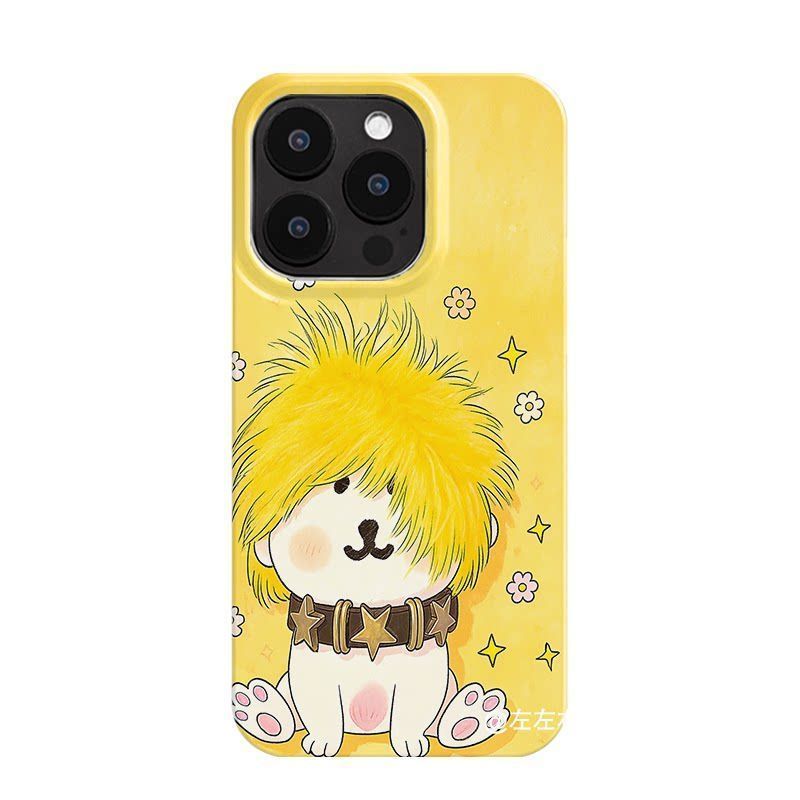 Ốp điện thoại hình chó tóc vàng lộn xộn QYJS Vỏ cứng thích hợp cho IPhone 16 15 14 13 ProMax 12 PRO 11 7 8 PLUS 17 AIR XR XSMAX Phim Vỏ cứng bán chạy