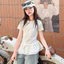 Bé Gái Phiên Bản Hàn Quốc Xù Áo Thun Tay Ngắn Mùa Hè Trẻ Em Cổ Tròn Slim-Fit Top