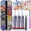 Flgo DIY Crystals Bộ trang trí kim cương giả cho móng tay trang sức