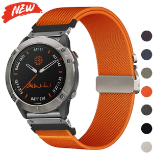 Dây đeo bện Nylon 22mm 26mm tương thích cho băng đô Garmin Fenix 8 47mm 51mm 7 7X 6 6X 5X Plus / Epix Pro Gen 2 47mm 51mm