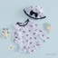 6M-4Y Trẻ Em Bé Gái Đồ Bơi Nơ Chấm In Bikini Tay Dài Có Mũ Đồ Bơi Cho Tắm Mùa Hè