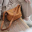 Túi xách nữ loại bánh bao 66789 / Túi xách nữ mùa xuân hè / Da bò lớp đầu tiên / Retro nhẹ / 29 * 21 * 19 * 12cm / Da thật / Túi đeo vai / Túi bánh bao / Niche Nhật Bản Dung tích lớn / Da mềm / Túi chéo / Dây đeo vai rộng 9272-D