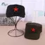 Mũ quân đội nam nữ màu trơn, phù hợp lái xe và chơi golf, thiết kế ngôi sao đỏ pentagram - Springevenstar