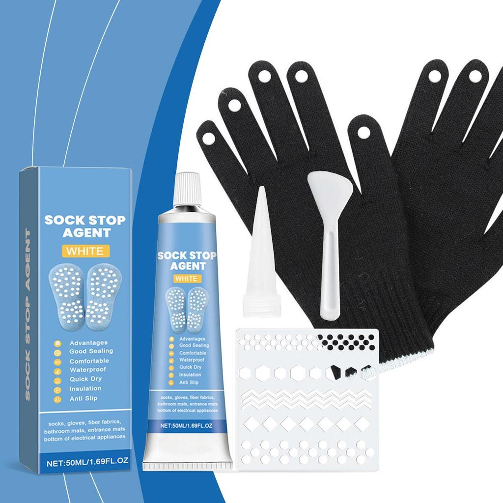Sock Non-slip Adhesive Sock Stop Non Slip 3D Fabric Textile Liquid Paint 50ml Sole Grip Protection Anti Slip mueadsyvn