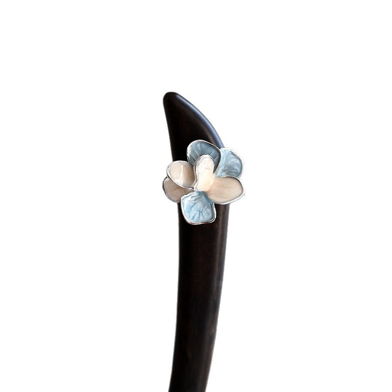 Đinh cài tóc Phalaenopsis từ gỗ đàn hương đỏ, thiết kế đơn giản và tao nhã, kích thước 15cm