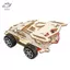 HFTOY Sáng tạo Công nghệ thủ công DIY Máy làm nhỏ Mô hình đồ chơi Jeep Trẻ em Công cụ giảng dạy bằng gỗ Công nghệ Máy làm nhỏ Đồ chơi xếp hình ~