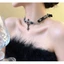 Đồng hồ cổ điểnpunk chất liệu da, vòng cổ xương đòn ngọt ngào cho nữ