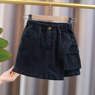 Quần short jean bé gái – Dáng chữ A năng động, túi hộp cá tính, mặc hè thoải mái