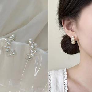 Pháp Giả Ngọc Trai Kim Cương Bông Tai Niche-Level Thời Trang Đi Lại Phù Hợp Với Mỏng Hơn Nhìn Bông Tai 26.4.15