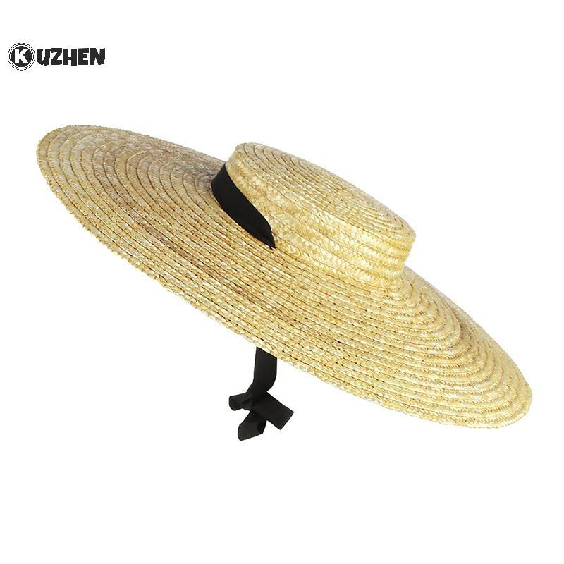 KUZHEN Mũ Rộng Vành Rơm Cho Nữ Đi Biển, Che Nắng Mùa Hè