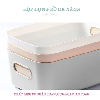 Hộp Đựng Đồ Nhựa Enoda Home Đa Năng Decor Phong Cách Nhật Bản Để Bàn