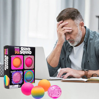 Needoh FUZZ BALL The Velvet Squeeze Nee Doh Squish Ball RANDOM COLOR