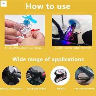 Cánh quạt máy bay LED chạy bằng gió - Trang trí phát sáng trong suốt chống nước cho xe máy Mũ bảo hiểm xe đạp