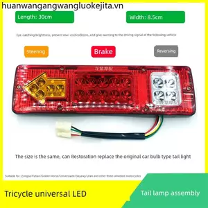 Thích hợp cho Zongshen Futian Dayunli Fan Jinma Ba Gót Xe Máy Đèn LED Đuôi Hội Bật Tín Hiệu Phanh Bóng Đèn