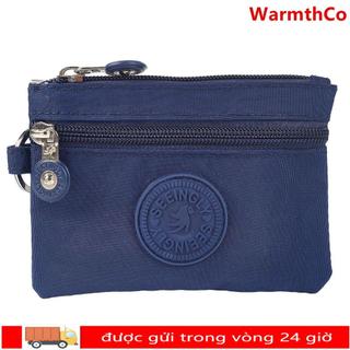 Ví đựng tiền xu WARMTHCO, chống mài mòn với vòng chìa khóa Thẻ tín dụng Holoder, Túi đựng tiền bằng vải Canvas chống nước 2023 Nam Nữ