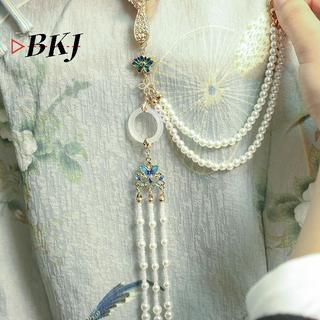 [KJ] Trang sức thời trang có tua dài cho nữ Ve áo ép hợp kim Hanfu [Mới]