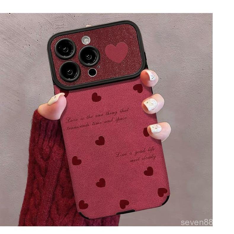 Ốp Điện Thoại Thích Hợp Cho iPhone 11 12 13 14 15 16 17 Pro max Plus Air Red Bow Cửa Sổ Lớn Chống Sốc Vỏ Bảo Vệ Chống Sốc Bao Gồm Tất Cả SSEY