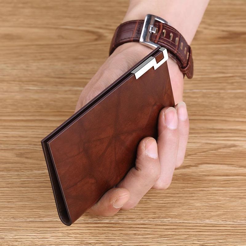 Phong Cách Mới Đựng Thẻ Nam Cao Cấp Sense Thẻ Siêu Mỏng Giá Đỡ Tài Liệu Bằng Lái Xe Khe Cắm Nhiều Thẻ Thẻ Thẻ Ngân Hàng ID