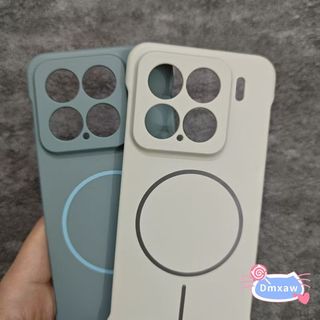 Ốp Điện Thoại Từ Tính Không Khung Cho Redmi 14C 14R A4 Note 15 14 13 Pro Plus K80 K70 Ultra K60 Pro Turbo 4 5G 4G Vỏ Da-Feel Siêu Mỏng Đơn Giản Tản Nhiệt Matte Soft Cover