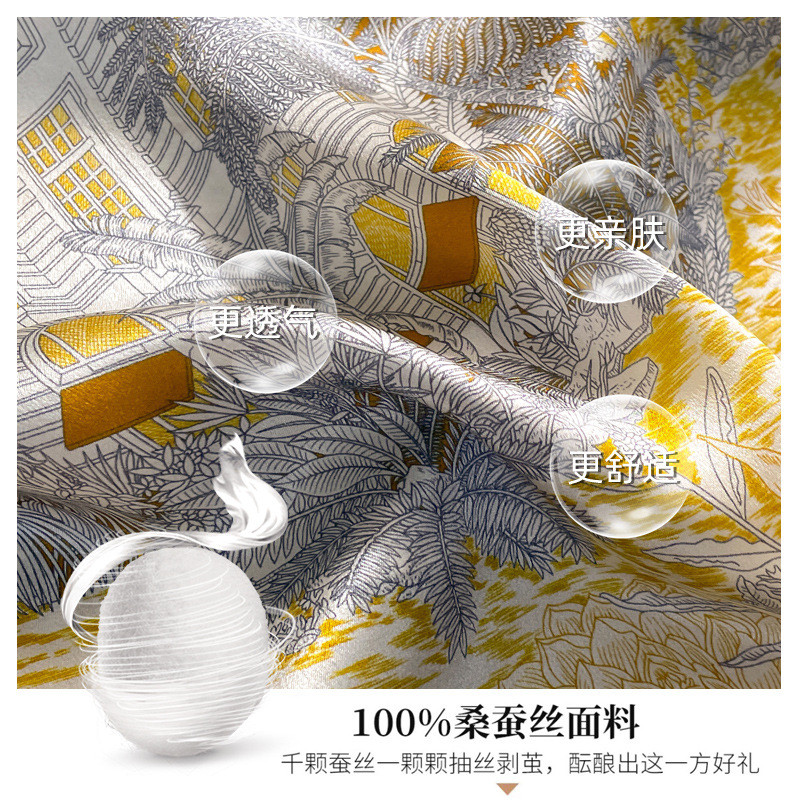 Khăn vuông lụa 100% dâu tằm - quà tặng sang trọng cho mẹ nhân dịp sinh nhật và ngày nhà giáo