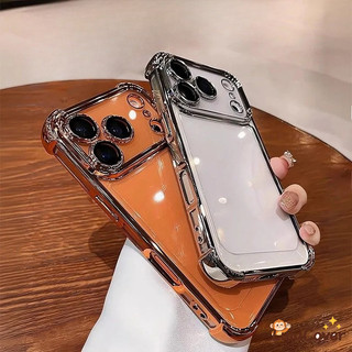 Ốp Trong Suốt Khung Sáng Bóng Cho Poco X7 Pro M6 Pro X6 F6 F5 Pro X5 F4 F3 C65 C55 C40 5G 4G Bao Bling Bling Vỏ Bảo Vệ Ống Kính Bóng Cao Cấp Sang Trọng