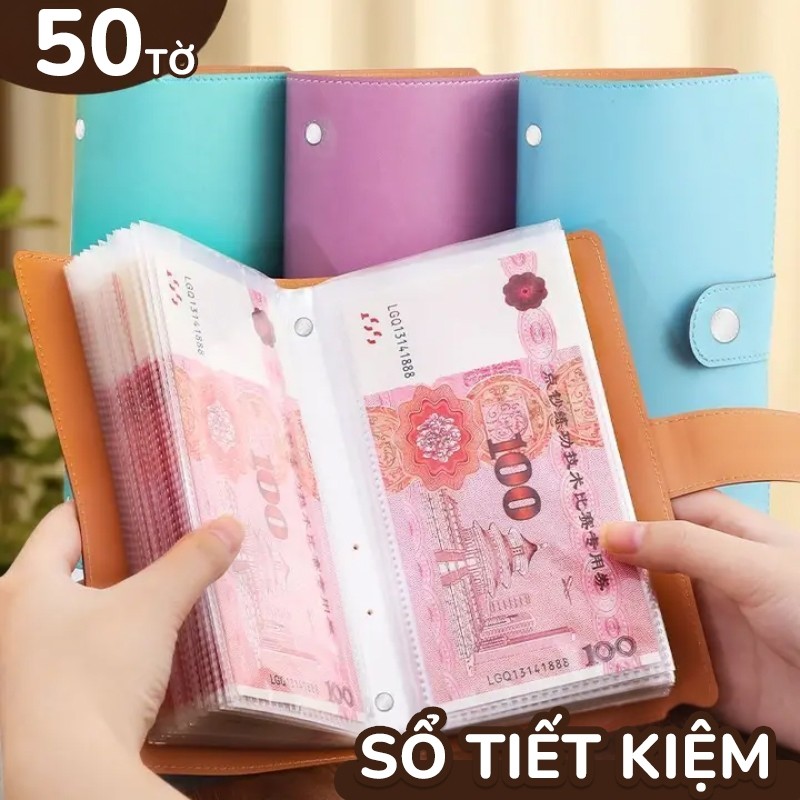 Sổ Tiết Kiệm Đựng Tiền Cao Cấp 100 Trang – Thiết Kế Sang Trọng, Theo Dõi Chi Tiêu Hàng Ngày Tiện Lợi