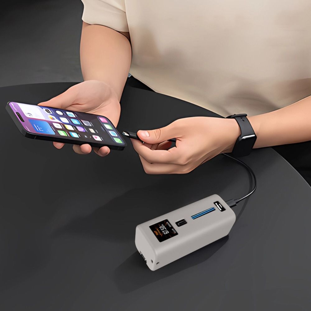 Túi đựng SUNKISSD, Bảo vệ bộ sạc di động chống rơi bằng silicon, Chất lượng cao mềm có dây buộc Vỏ bảo vệ toàn diện chống sốc cho CUKTECH 10 ngoài trời
