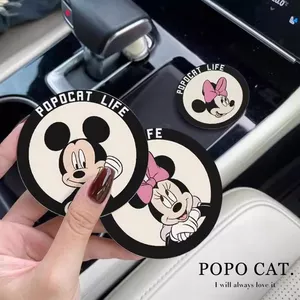 Mickey Xe Nước Coaster Đa Năng Xe Chống Trơn Trượt Thảm Bảo Quản Nội Thất Hoạt Hình Dễ Thương Trang Trí Tiếp Liệu Daquan