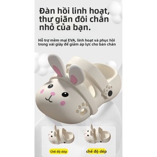 Dép sục EVA cho bé – Dép thỏ hoạt hình dễ thương, đế mềm chống trượt, mang mát mùa hè