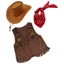 Treeling 3 Bộ Trang Phục Phương Tây Mũ Cao Bồi Bandana Phương Tây Cao Bồi Trang Phục Phụ Kiện Cho Tiệc Halloween Trang Phục Pret
