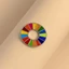 Thời Trang Liên Hợp Quốc SDG Rainbow Pin Trâm Cài Huy Hiệu Tiệc Khăn Men Chân