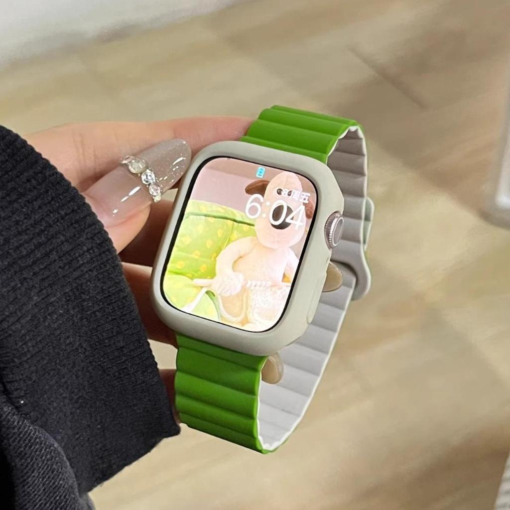 Dây đeo silicon + Vỏ mềm kẹo Tương thích cho Apple Watch Series11 / 10 46mm 42mm 45mm 44mm 40mm 41mm 9 8 7 6 SE 5 4