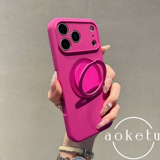 Giá đỡ xoay 360 Silicon lỏng mới Thích hợp cho vỏ điện thoại Apple 17 Pro Max Bao gồm tất cả 16 điểm thu hút từ tính Bảo vệ 15 nút Chống rơi 14 Vỏ bảo vệ