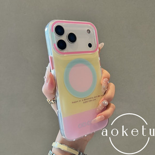 · Ins Girl Heart Dopamine Vỏ từ tính da tương phản Thích hợp cho iPhone 17 Promax Apple 14 Vỏ điện thoại 15 Mới 16 Pro Nữ 13 Cặp đôi 17pm Vỏ silicon chống rơi
