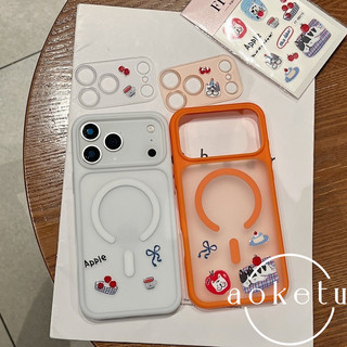 Khung ống kính có thể tháo rời sáng tạo Nhãn dán DIY cho chó Vỏ điện thoại cảm biến da từ tính phù hợp cho iPhone 13 14 15 16 17 Pro max bán trong suốt bao gồm tất cả vỏ silicon chống rơi