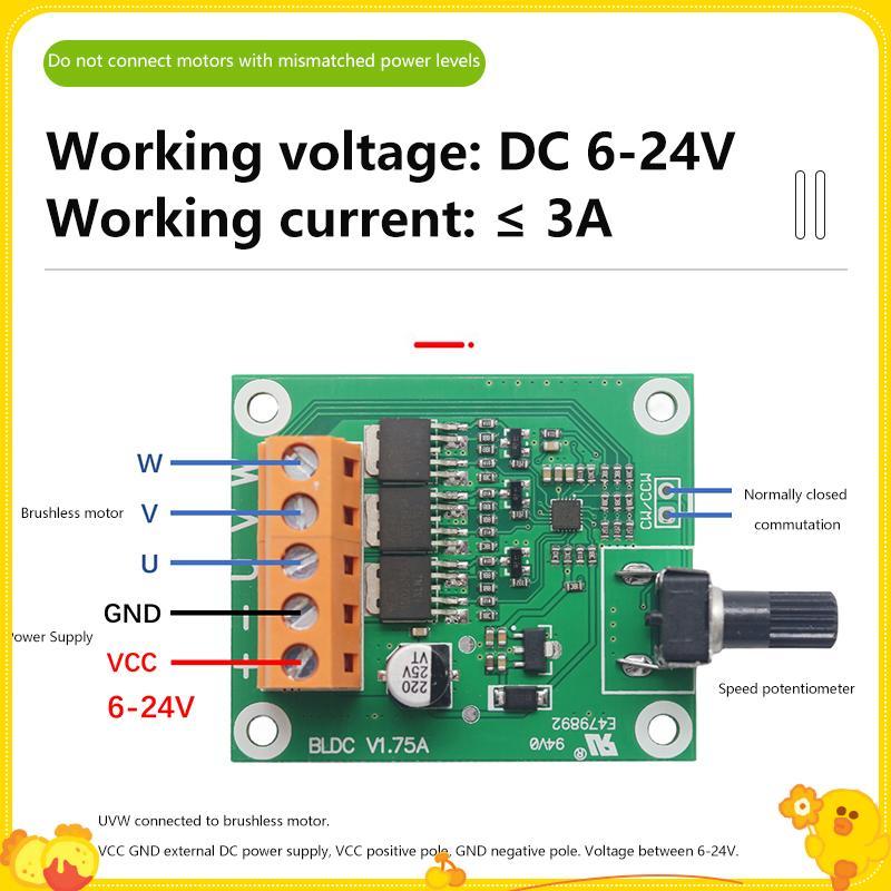 [Gengli] Bảng điều khiển động cơ không chổi than chất lượng cao 6V12V24 Volt CD Drive Fan Motor Governor DIY Phụ kiện