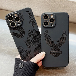 Thời Trang Mờ Đại Bàng Rồng Hoạt Hình Kinh Doanh Ốp Lưng Điện Thoại iPhone 17 16 15 14 13 12 11 Pro Max 7 8 X XR XS 12mini Cover