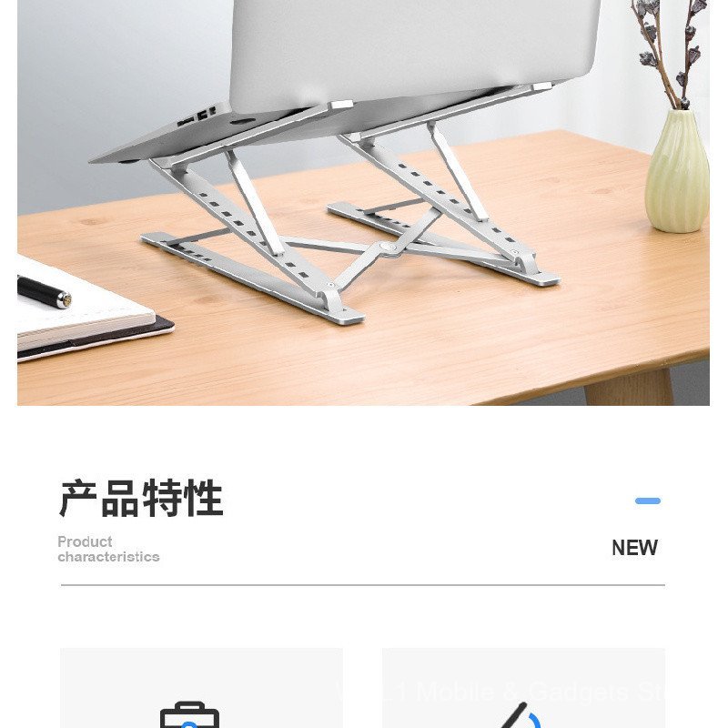 Hợp Kim Nhôm Máy Tính Đứng Notebook Hai Lớp Đứng N8 Di Động Nâng Kinh Doanh Tản Nhiệt Nâng Đế Tăng Chiều Cao