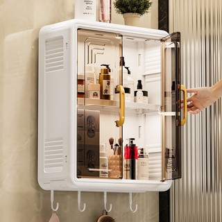 Tủ Đựng Mỹ Phẩm Nhà Tắm Treo Tường MAISON, Kệ Đựng Đồ Nhà Tắm Có Cửa Trong Suốt Chống Nước, Chống Bụi