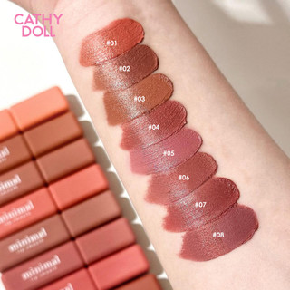 Son Kem Lì Minimal Cathy Doll, Mỏng Mịn Giúp Che Phủ Khuyết Điểm Môi Minimal Lip Smooth 2.7g