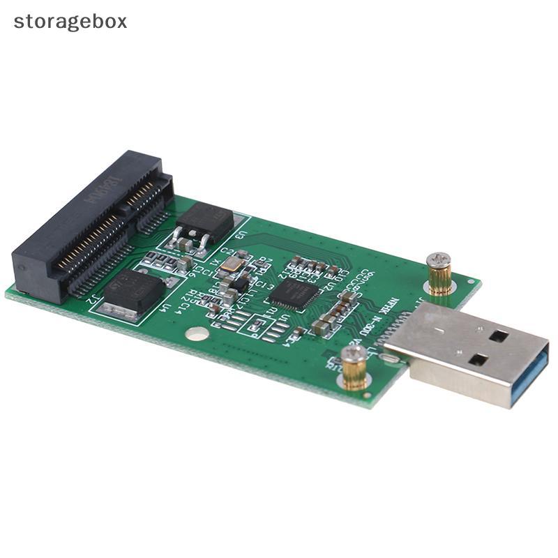 [hộp lưu trữ] 1Pc Mini USB 3.0 sang PCIE mSATA SSD gắn ngoài Thẻ chuyển đổi băng tải PCBA Đẹp