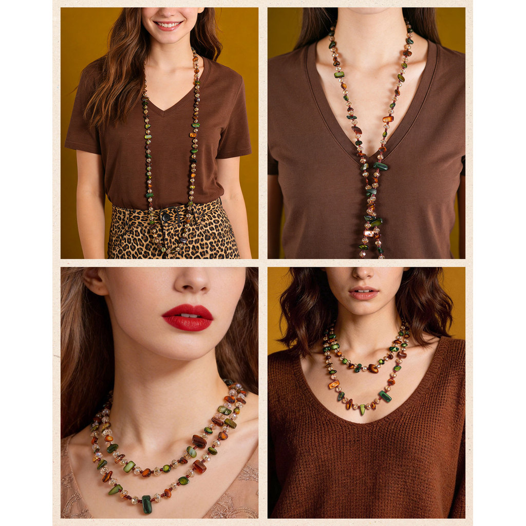 Vòng cổ HOBBYIN style boho cổ điển với nhiều màu sắc, dễ phối layer - Phù hợp thời trang nữ