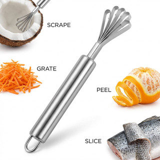 Dụng cụ cạo dừa bằng thép không gỉ Dụng cụ gọt vỏ Máy thái lát Dụng cụ nhà bếp cho thịt dừa Cân cá và rau củ