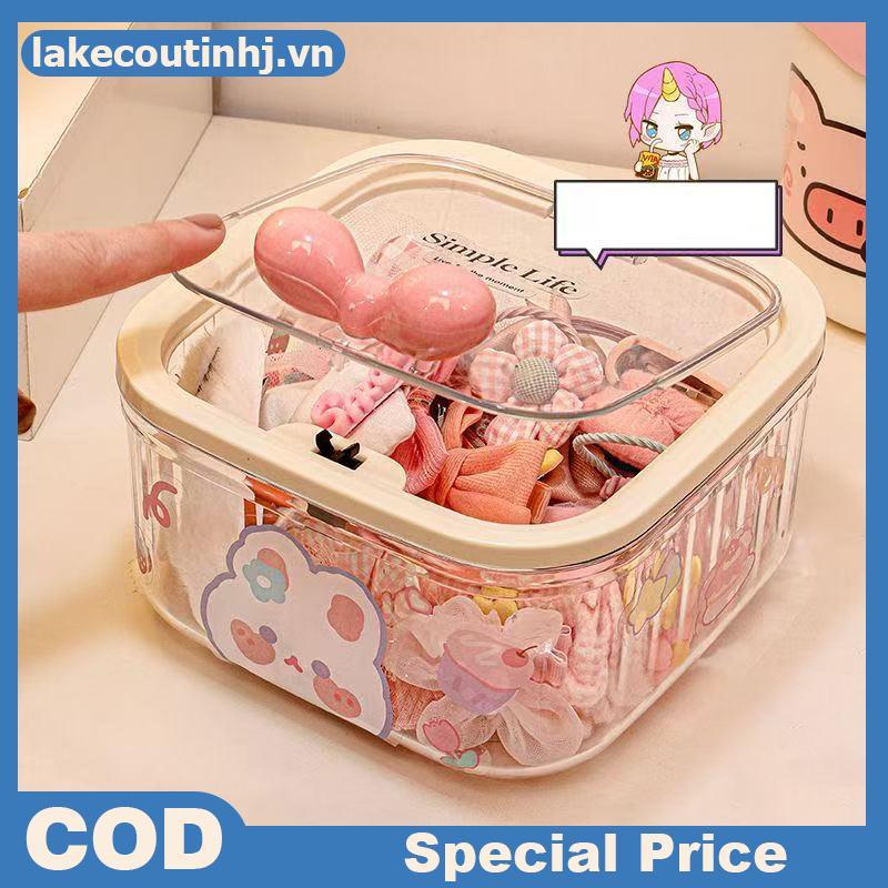 Lu Rõ Ràng Phụ Kiện Hộp Tổ Chức Hộp Bảo Quản Đa Năng Cho Dây Buộc Tóc Trang Sức Phòng Tắm Để Bàn Có Lưu Trữ Tổ Chức tinhj