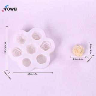 YOWEI Khuôn Silicon Hoa 7 Trong 1 3D Hoa Hồng Mẫu Đơn Bánh Sô Cô La Khuôn Nướng Bánh Handmade Nến Xà Phòng Thạch Cao Nhựa Thủ Công Dụng Cụ Làm Thủ Công VN