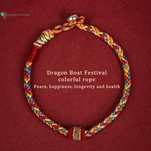 Vòng tay nhiều màu sắc chủ đề tốt lu charm, dệt handmade dành cho nữ - Quà tặng Việt Nam